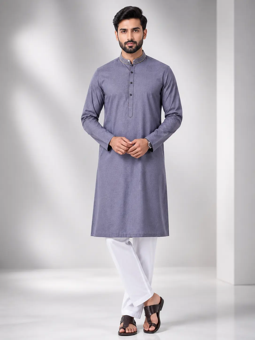 Core Kurta Metallic Grey