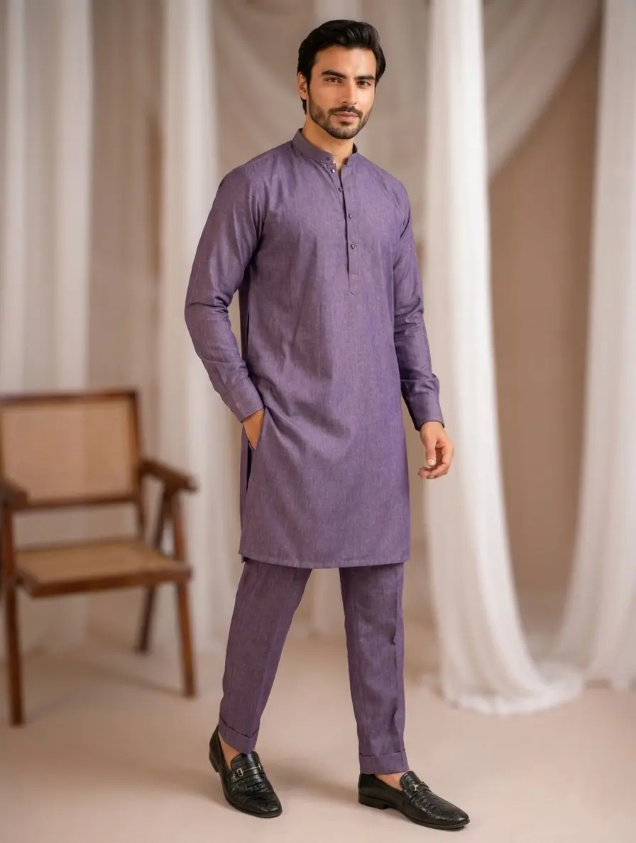 The Sultanate Mauve - KURTA PAJAMA