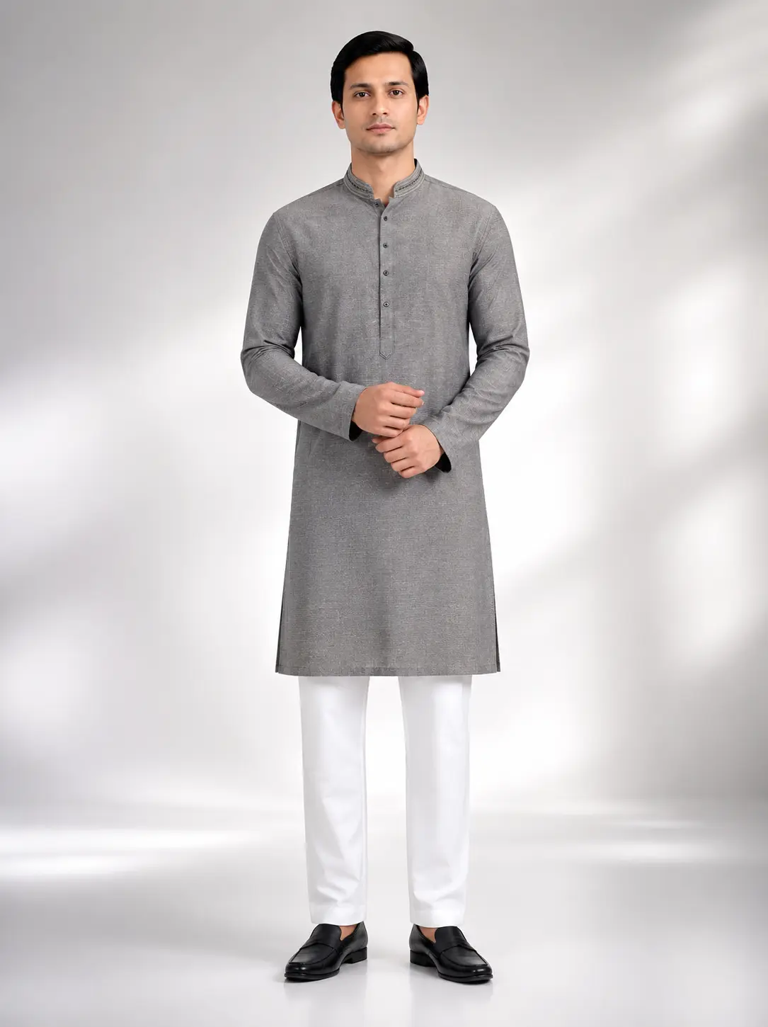Core Kurta Pista Grey