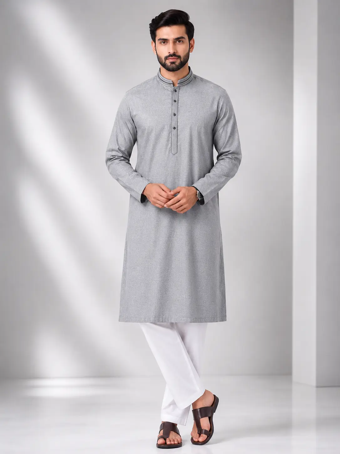 Core Kurta Ash Grey