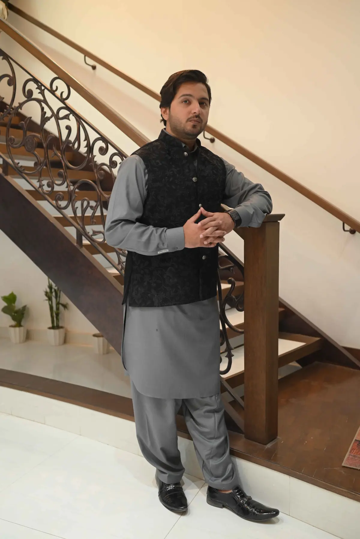 Black Lux Waist Coat