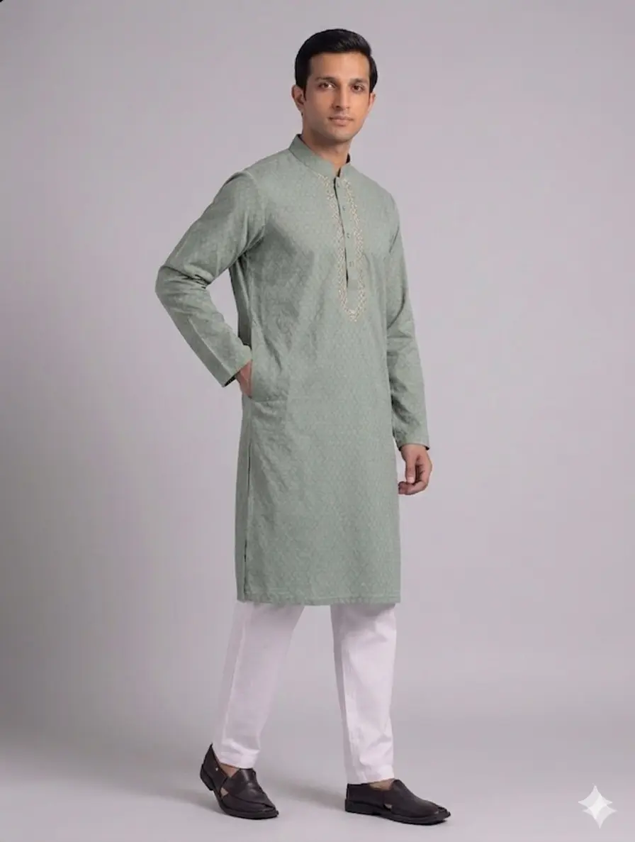 Core Kurta Green