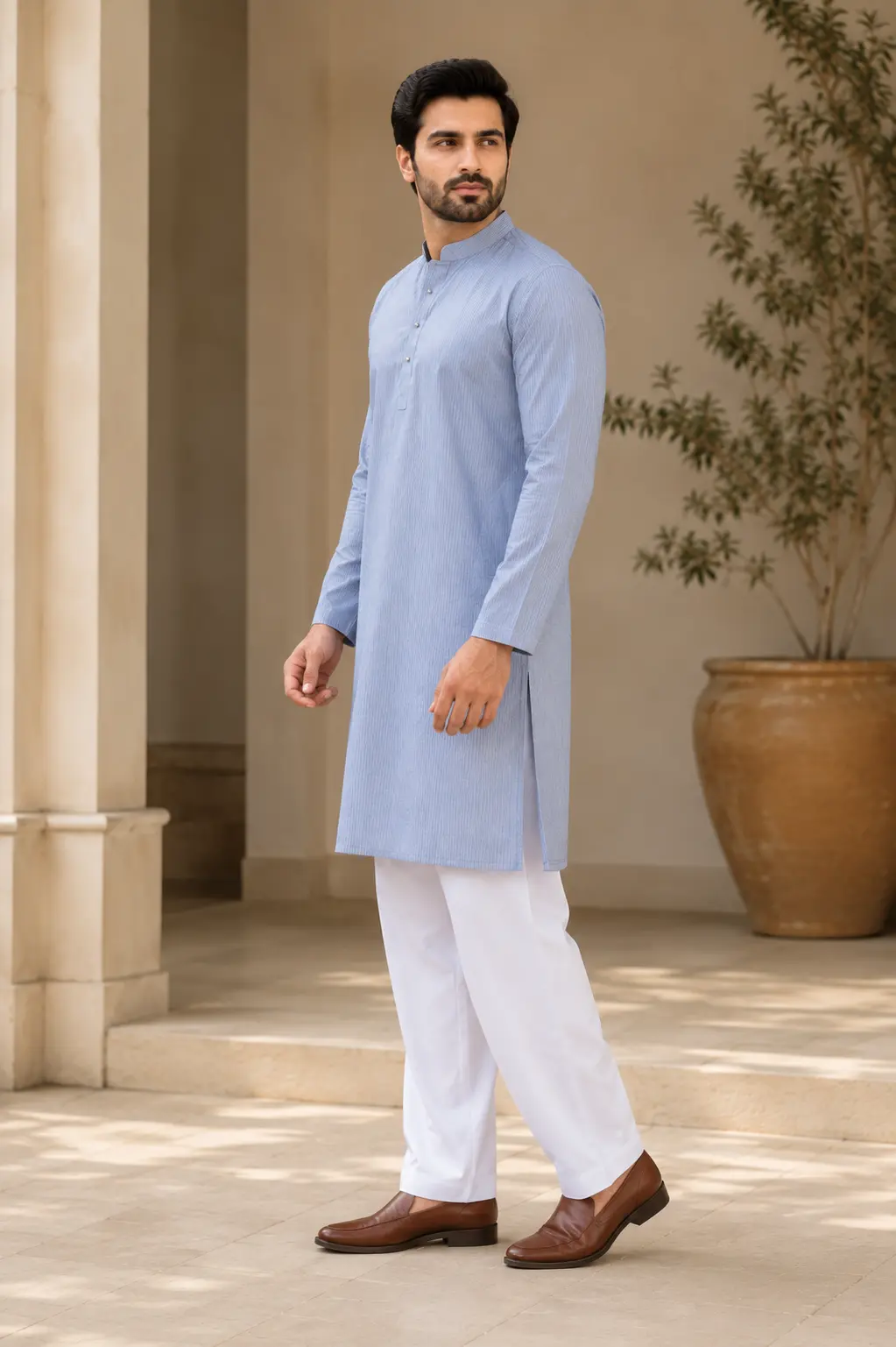 Core Kurta Powder Blue