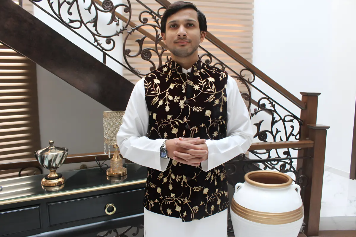 Maroon Velvet Waist Coat