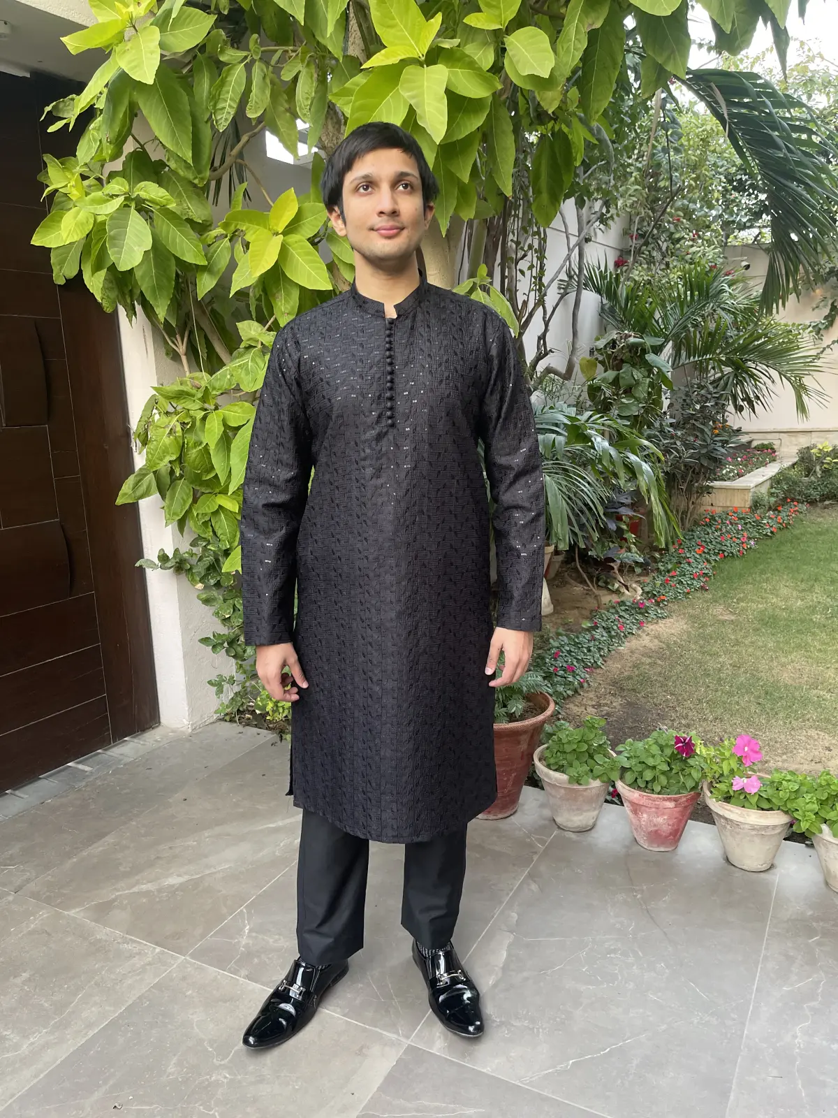 Obsidian Midnight Chikankari