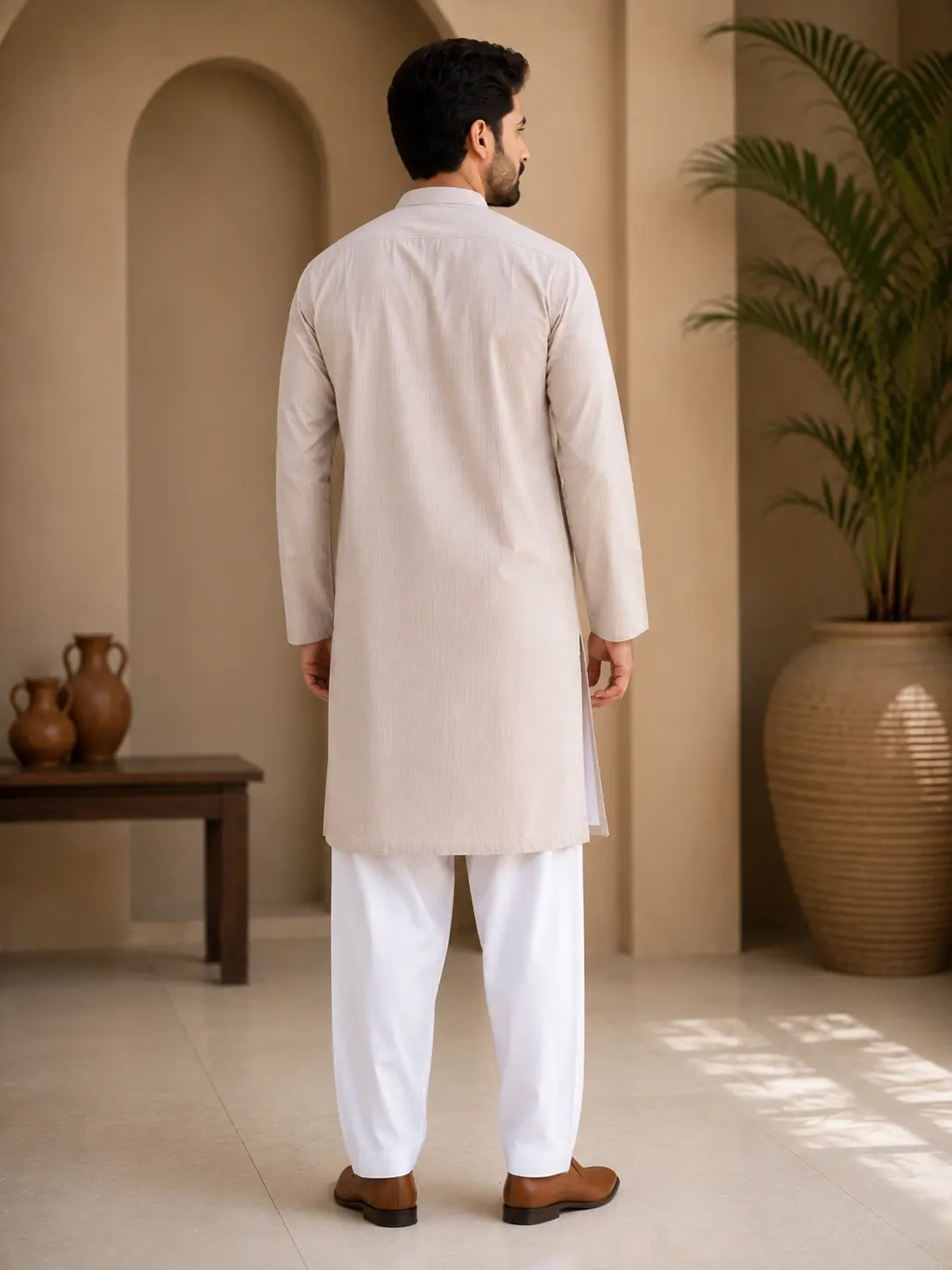 Core Kurta Fawn
