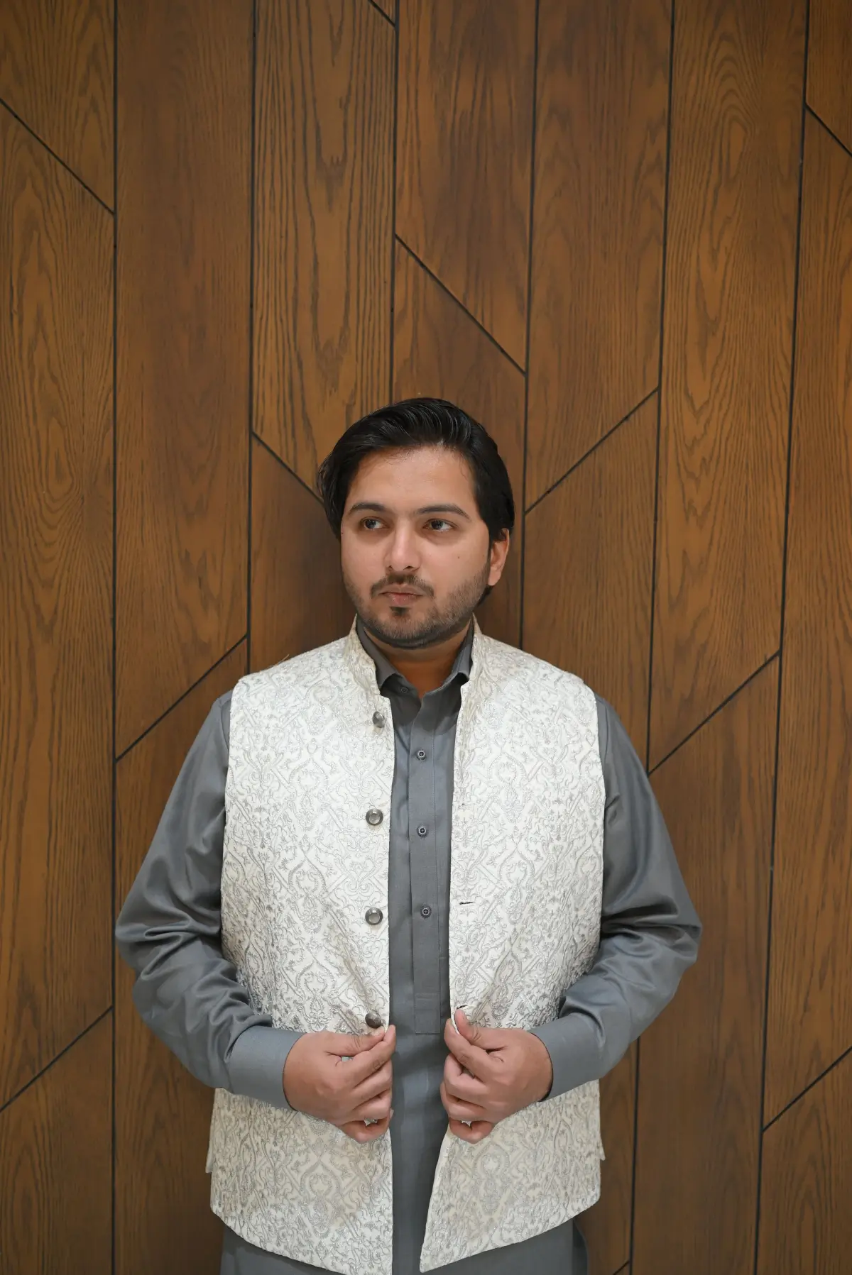 White Lux Waist Coat