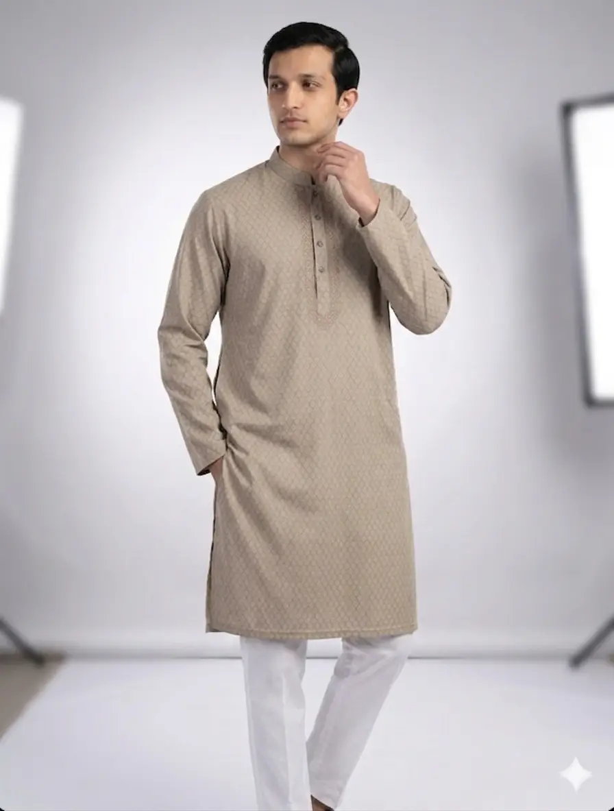 Core Kurta Fawn
