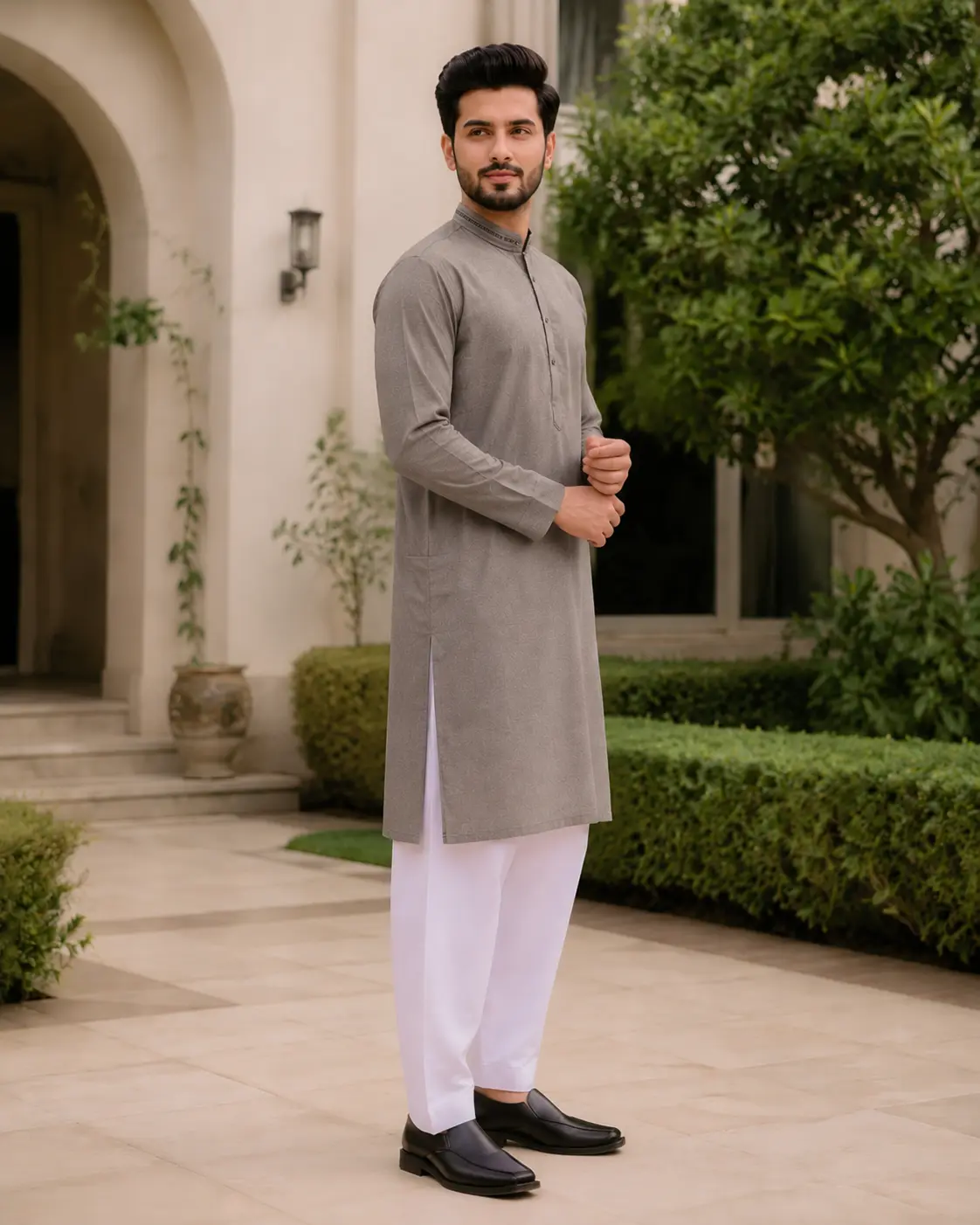 Core Kurta Pista Grey - Kurta