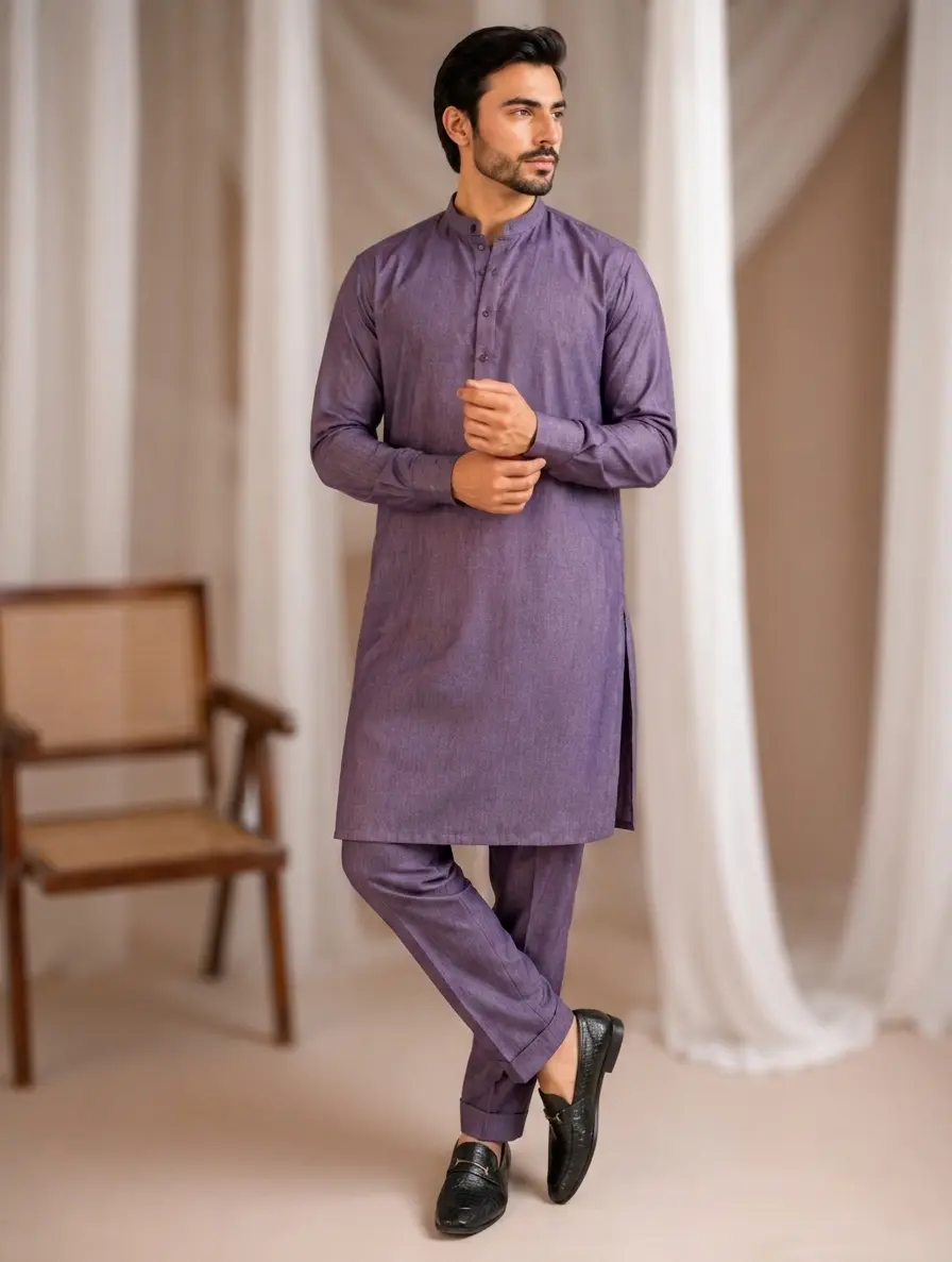 The Sultanate Mauve - KURTA PAJAMA