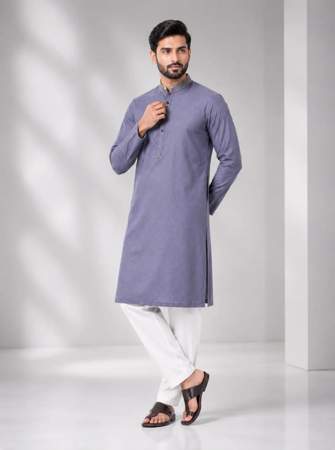 Core Kurta Metallic Grey