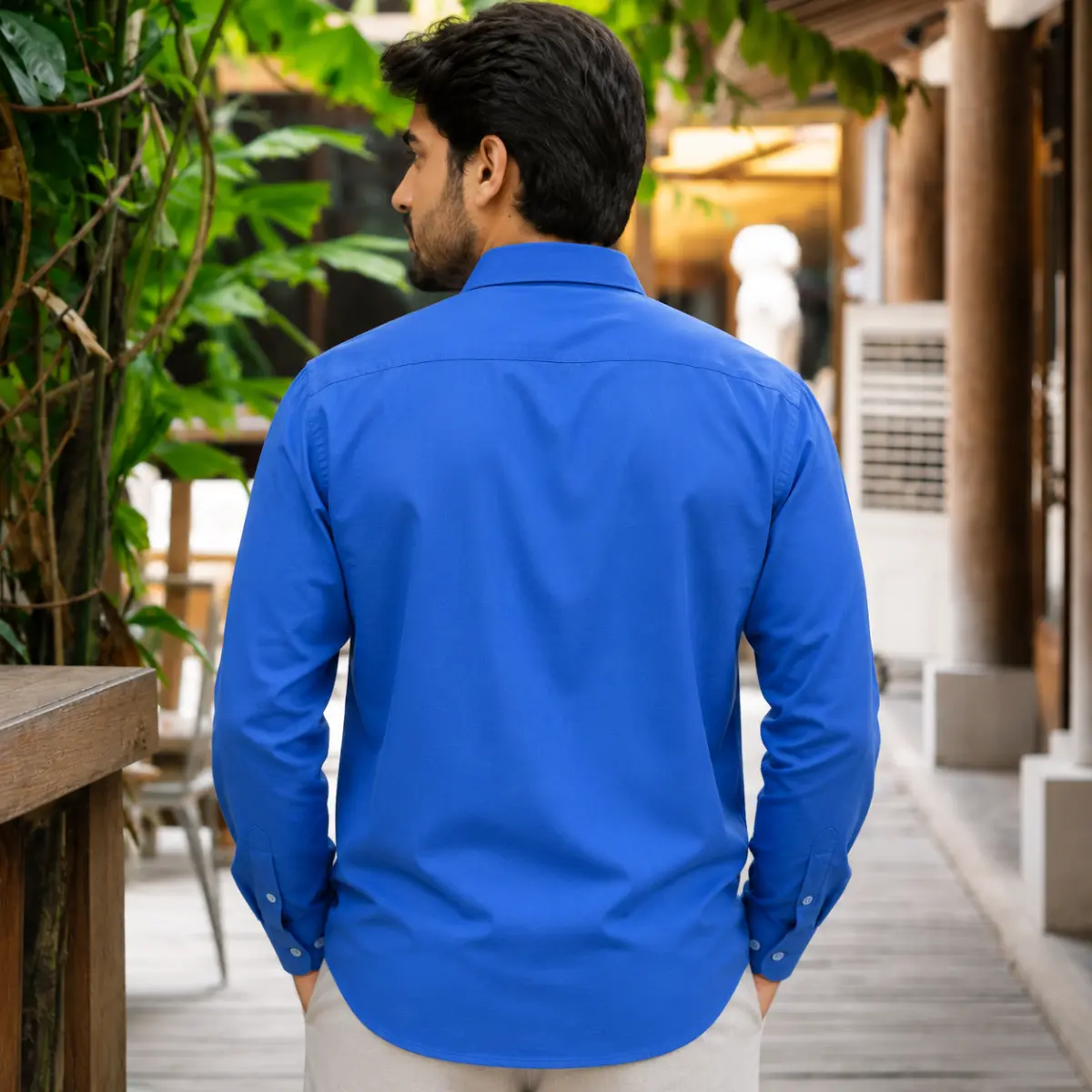 Men’s Regular Fit Solid Sky Blue Formal Shirt