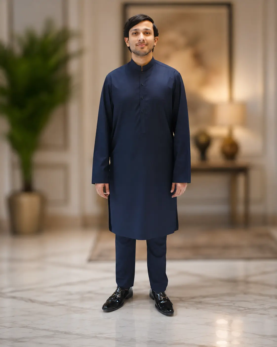 Levatou Kurta Pajama Blue 