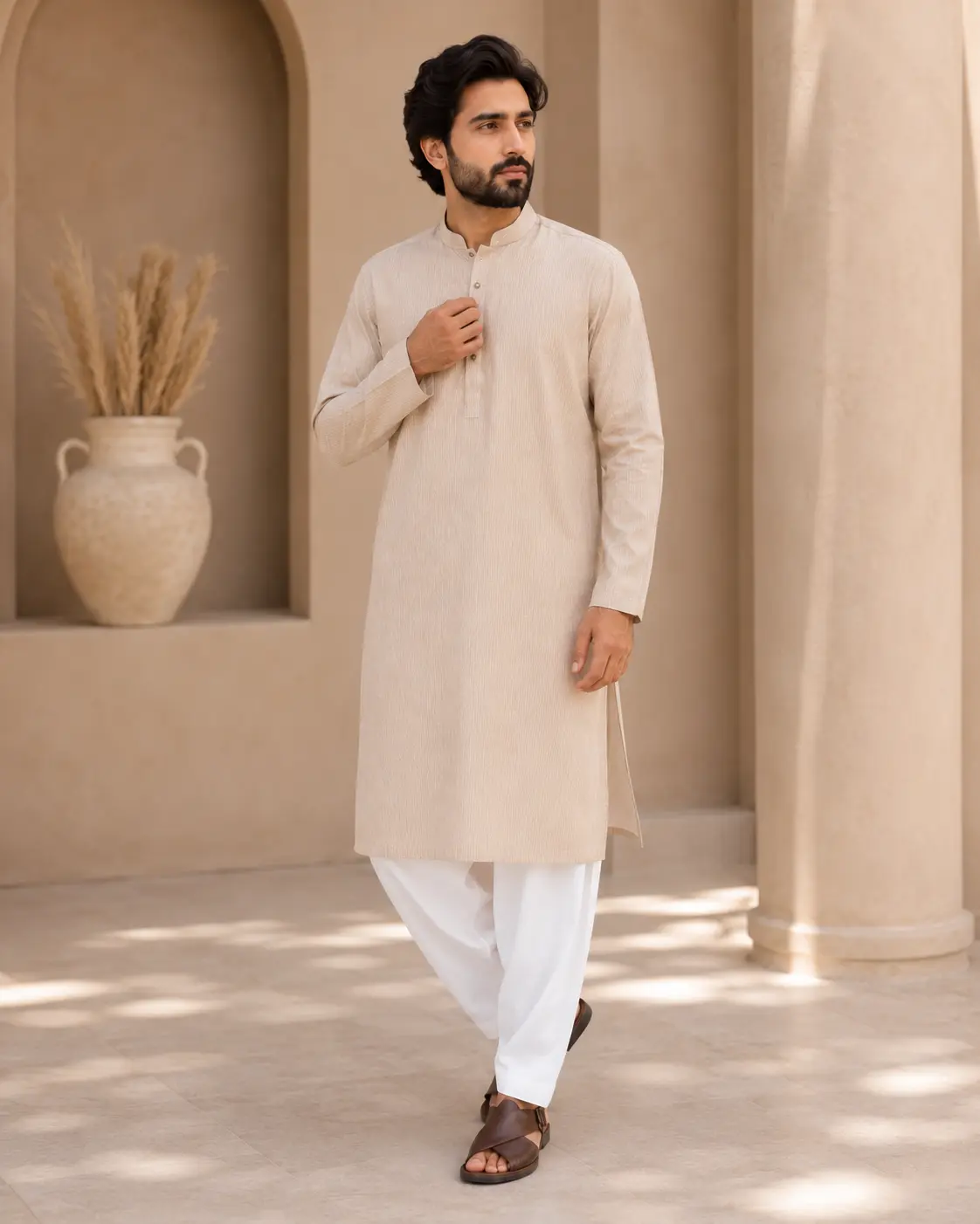 Core Kurta Light Brown