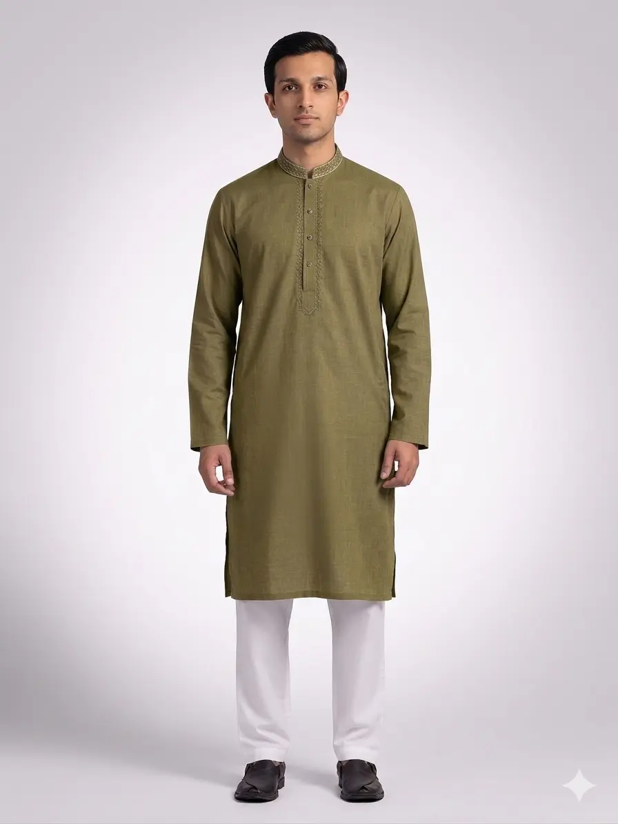 Core Kurta Mahendi Colour