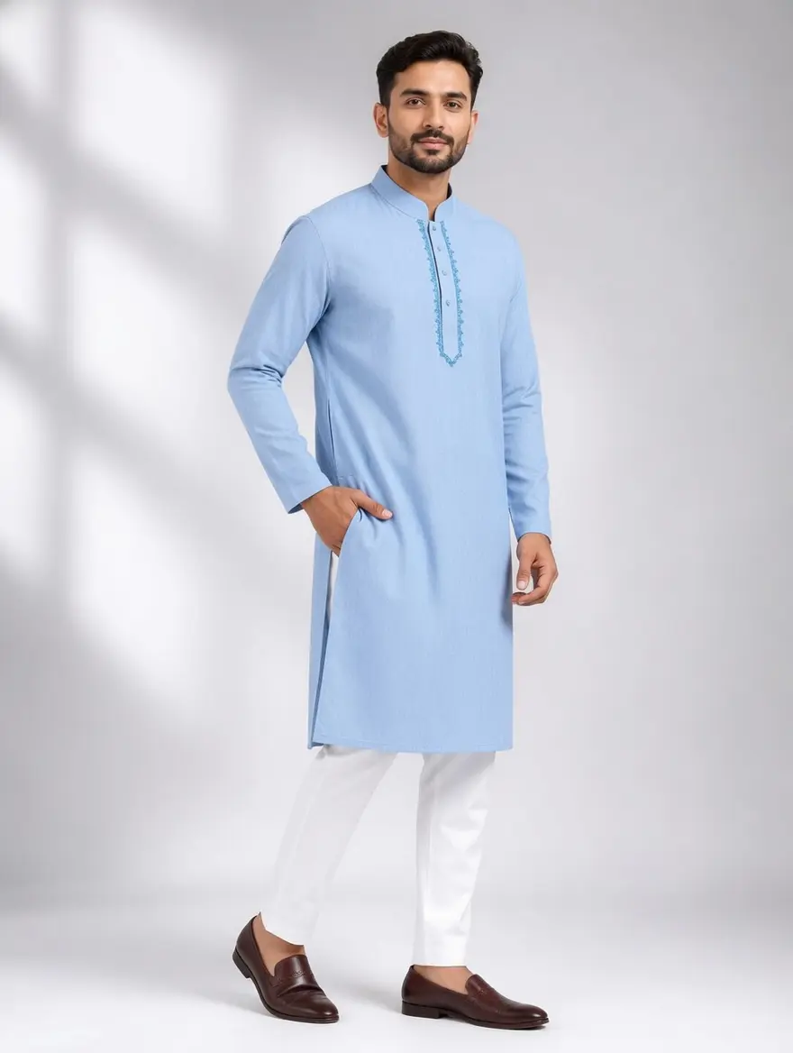 Core Kurta Sky Blue