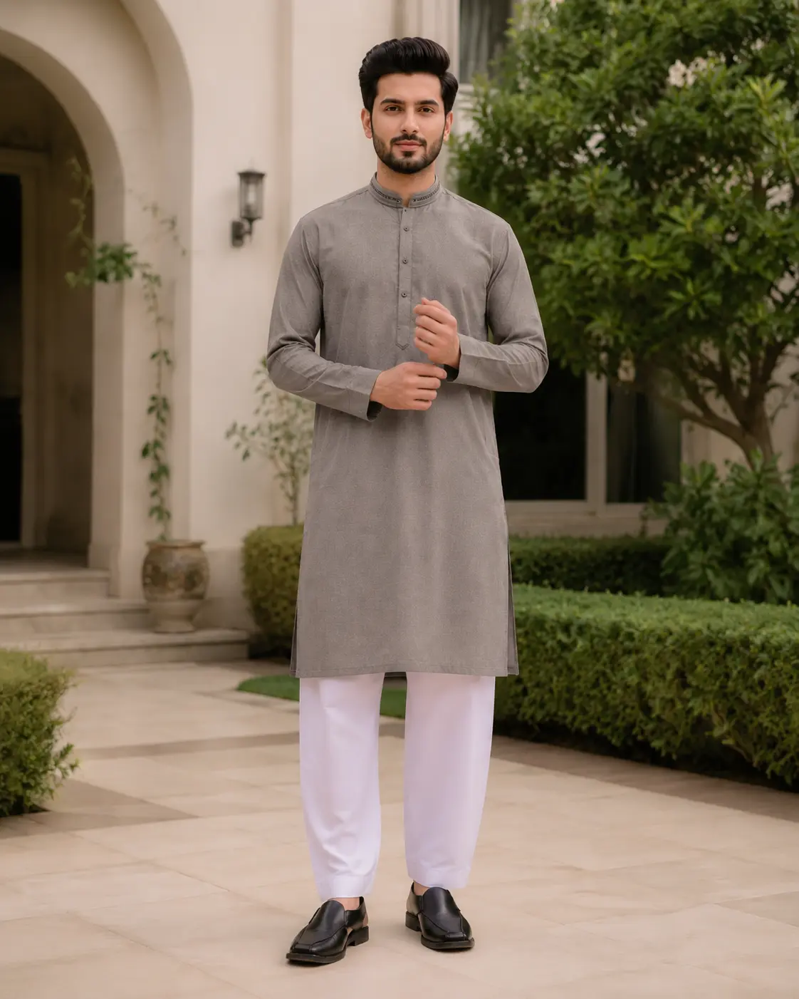 Core Kurta Pista Grey