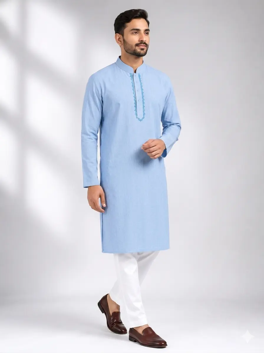 Core Kurta Sky Blue